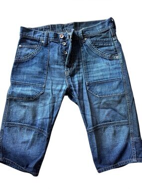 H&M Utility Cargo Jeans Men’s Medium Wash Denim Articulated Knee Pants